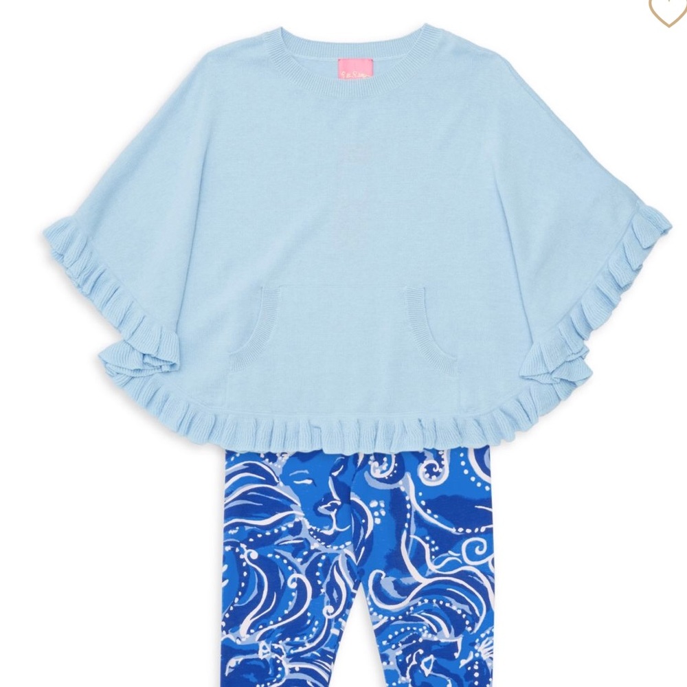Lilly Hani Poncho in crew blue